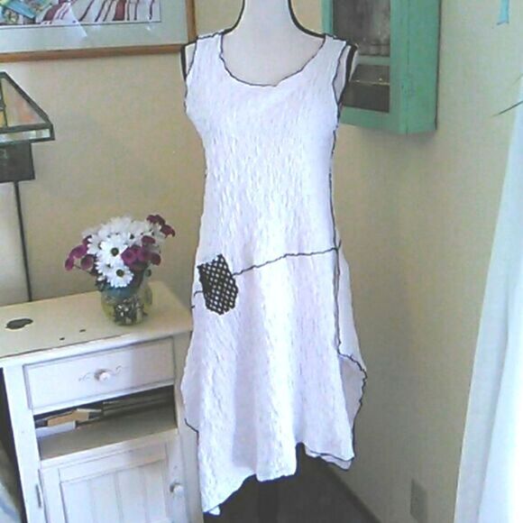 Noblu Sundress. Texture. Asymetrical. Arty - Picture 1 of 8